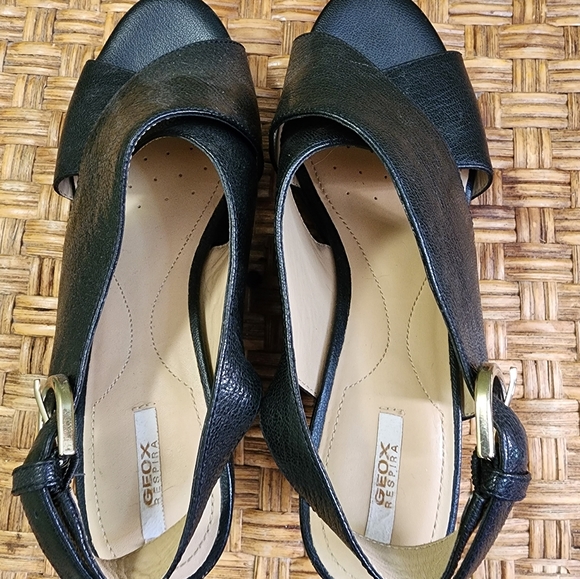 Geox Respira "Thelma" leather wedges sz 37.5 - Picture 15 of 15
